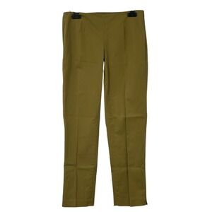 J. Jill Women's Stretch Slim Leg Olive Green Pants Trousers Side Zip Size‎ 4
